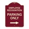 Signmission Employee Recognition Parking Right Arrow Heavy-Gauge Aluminum Sign, 24" x 18", BU-1824-24098 A-DES-BU-1824-24098 - alternate 1
